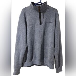 Ethnic Blue Wool Zip Neck SIGNATURE Sweater  SIZE XL